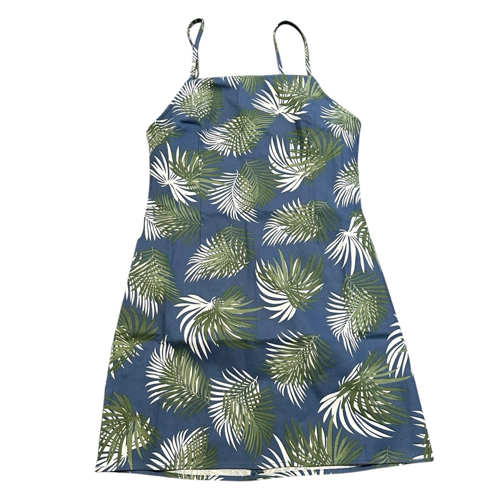 NWT urban outfitters• Palm Print Bodycon Mini
Dress Blue Size XS and S - Picture 7 of 16